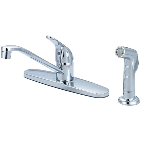 Olympia Faucets Single Handle Kitchen Faucet, Compression Hose, Standard , Chrome K-4162H